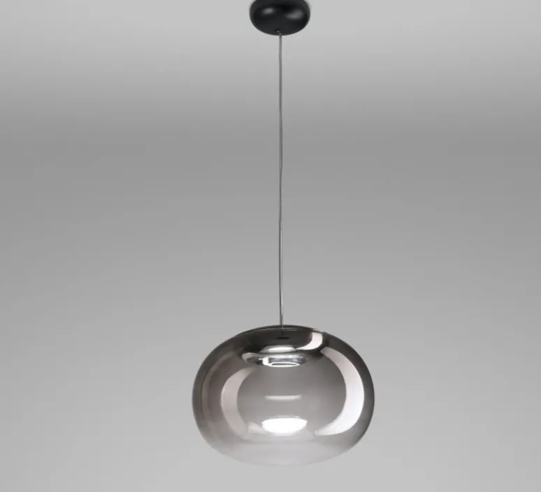 Suspension*Stilnovo Suspension, La Mariée, , LED, dim, 3000K, 1008 lm, Ø28cm, H21,3cm - gris fumé