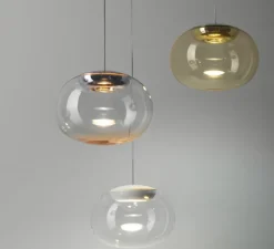 Suspension*Stilnovo Suspension, La Mariée, , LED, dim, 3000K, 1008 lm, Ø28cm, H21,3cm - or