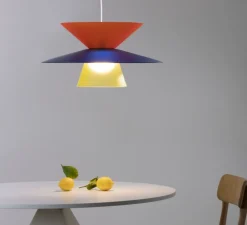 Suspension*Martinelli Luce Suspension, Lady Galala, , Ø60cm, H30cm - bleu 60, orange 40, jaune 25