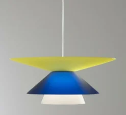 Suspension*Martinelli Luce Suspension, Lady Galala, , Ø60cm, H30cm - jaune 60, bleu 40, blanc 25