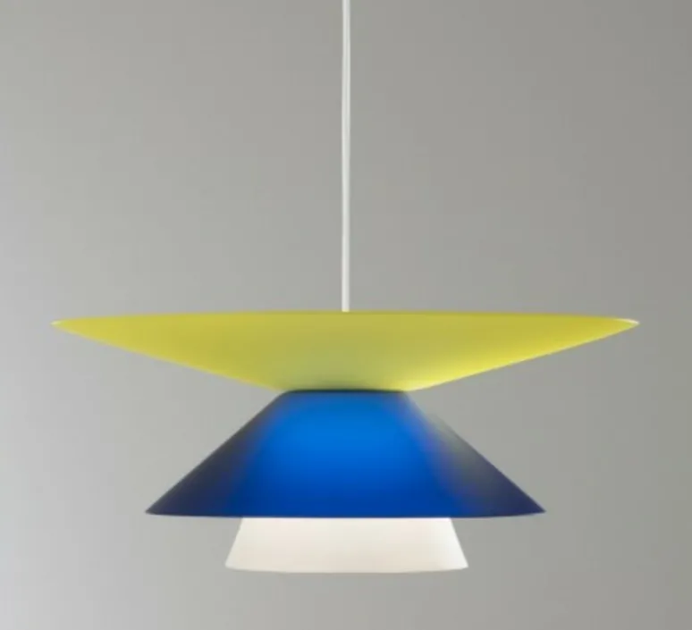 Suspension*Martinelli Luce Suspension, Lady Galala, , Ø60cm, H30cm - jaune 60, bleu 40, blanc 25