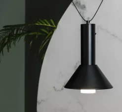 Suspension*Faro Suspension, lampe à poser, FUJI, , IP44, L17,5cm, H24cm - noir et blanc