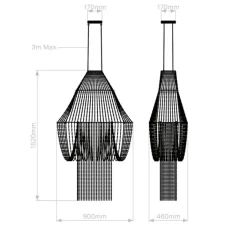 Suspension*DCW éditions Paris Suspension, Lampe C 900, , LED, dim, 2400K, 6200 lm, L90cm, H152cm - argent
