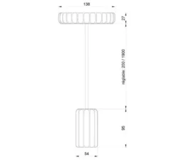 Suspension*Alucyne Suspension, Lana, , Ø5,4cm, H9,5cm - rouge