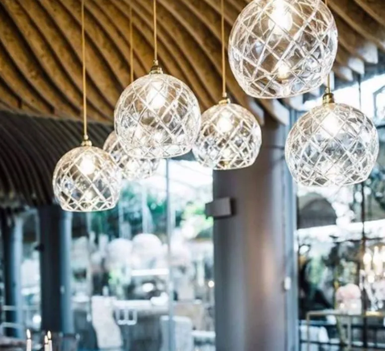 Suspension*Ebb and Flow Suspension, Large Check, Crystal Rowan 22, , Ø22cm, H22cm - transparent, or