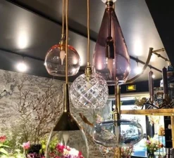 Suspension*Ebb and Flow Suspension, Large Check, Crystal Rowan 15,5, , Ø15cm, H15cm - transparent, or