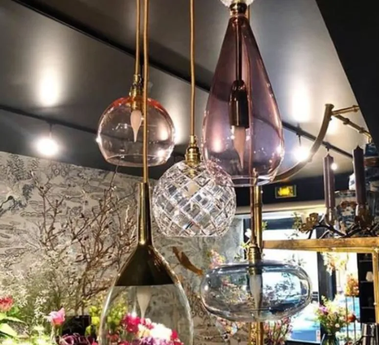 Suspension*Ebb and Flow Suspension, Large Check, Crystal Rowan 15,5, , Ø15cm, H15cm - transparent, or