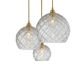 Suspension*Ebb and Flow Suspension, Large Check, Crystal Rowan 15,5, , Ø15cm, H15cm - transparent, or