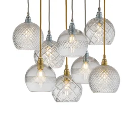 Suspension*Ebb and Flow Suspension, Large Check, Crystal Rowan 15,5, , Ø15cm, H15cm - transparent, or