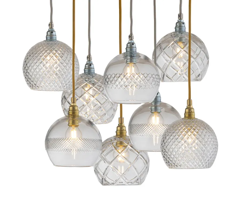 Suspension*Ebb and Flow Suspension, Large Check, Crystal Rowan 15,5, , Ø15cm, H15cm - transparent, or