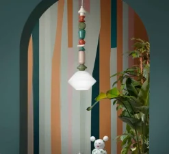 Suspension, Lariat 87, blanc, Ø31cm, H87cm - Ferroluce