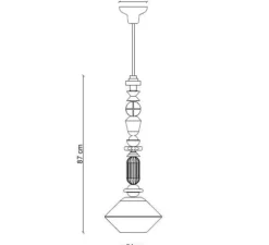 Suspension, Lariat 87, blanc, Ø31cm, H87cm - Ferroluce