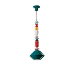 Suspension*Ferroluce Suspension, Lariat 87, , Ø31cm, H87cm - bleu pétrole