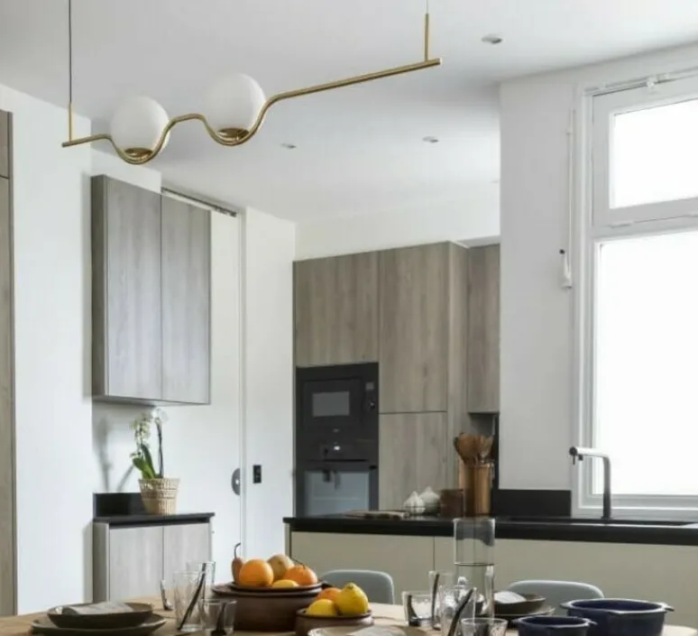 Suspension*Faro Suspension, Le vita, , LED, 2700k, 1200lm, L103cm, H18cm - blanc, or