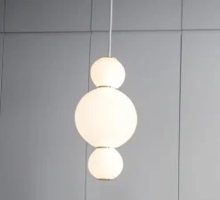 Suspension, LED, 1180 lm, 2700 K, A, Pearls , blanc, or, Ø18cm, H36cm - Formagenda