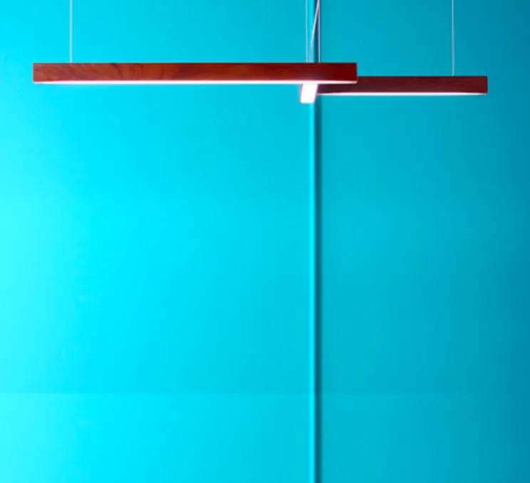 Suspension, LED 40 shape 4, 2700K, Noyer, LED, L102cm, H4cm - TUNTO