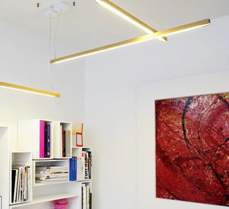 Suspension, LED28, chêne, 3000K, 670 lm, L120cm - TUNTO