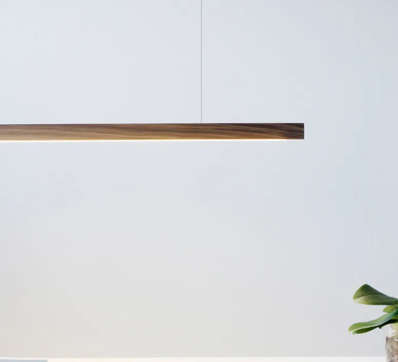 Suspension*Tunto Suspension, LED40, , 3000K, L100cm, H4cm, DALI - chêne