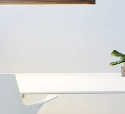 Suspension*Tunto Suspension, LED40, , L160cm, P4cm, 2700K, 1800lm - noyer