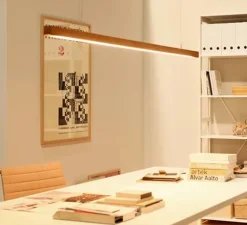 Suspension, LED40 pendant, chêne naturel, LED, 3000K, 1630lm, L130cm, H4cm - TUNTO