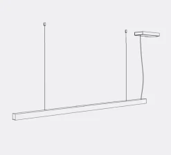 Suspension*Tunto Suspension, LED40 pendant, , LED, 3000K, 1800lm, L160cm, H4cm - chêne naturel