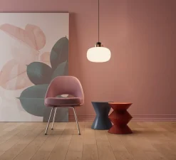 Suspension, Legier 557.24, noir, verre opal, laiton, LED 2700K, 1200lm, Ø35cm - Tooy