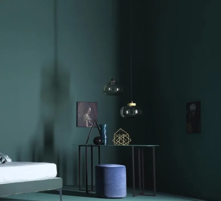 Suspension*Tooy Suspension, Legier 557.24, , IP40, LED, 2700K, 1200lm, Ø35cm, H28cm - verre fumé, laiton