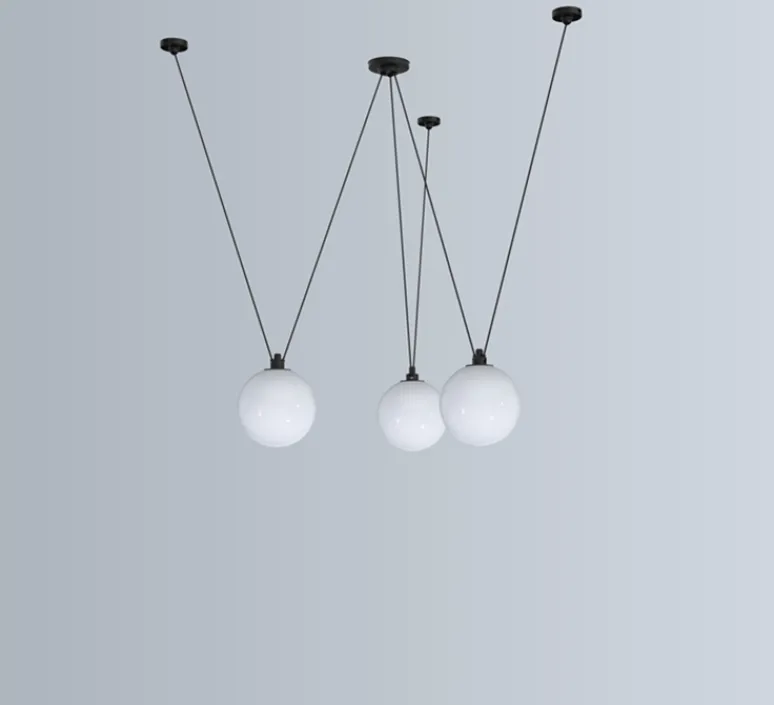 Suspension*DCW éditions Paris Suspension, Les Acrobates de Gras N°325, , Ø25cm, H25cm - opalin