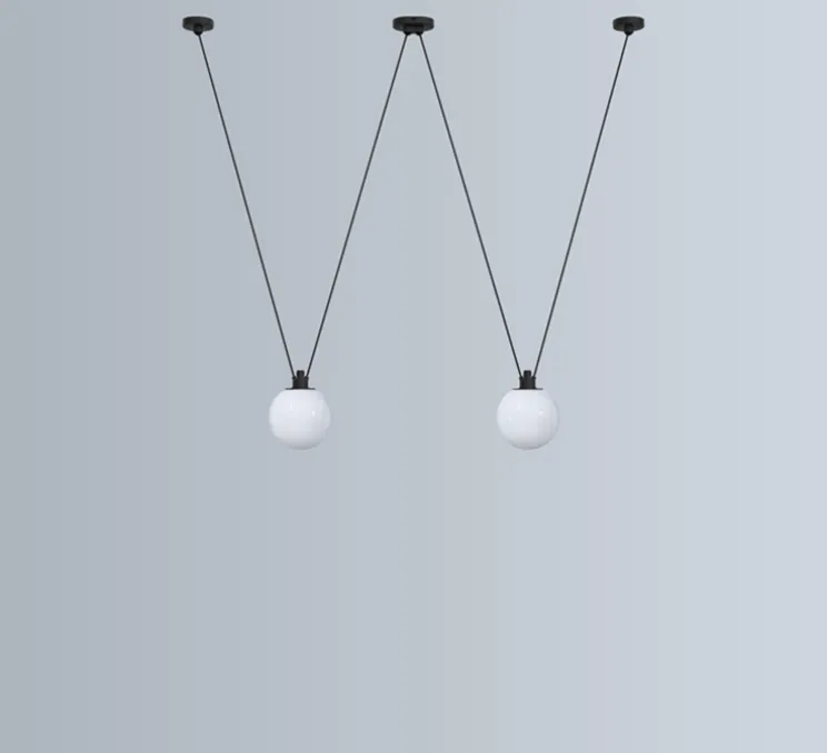 Suspension, Les Acrobates de Gras N°324, opalin, Ø17,5cm, H17,5cm - DCW éditions Paris