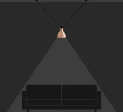 Suspension, Les Acrobates de Gras N°323 XL, cuivre brut/intérieur cuivre brut, Ø22cm, H22cm - DCW éditions Paris