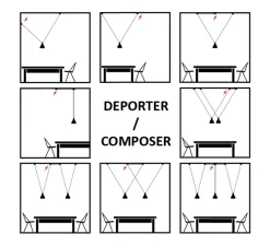 Suspension, Les Acrobates de Gras N°324, noir, Ø26cm, H21,6cm - DCW éditions Paris