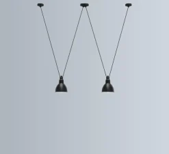 Suspension, Les Acrobates de Gras N°324, noir/intérieur blanc, Ø17cm, H17cm - DCW éditions Paris