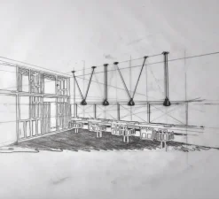 Suspension, Les Acrobates de Gras N°323 XL, bleu/intérieur blanc, Ø22cm, H22cm - DCW éditions Paris