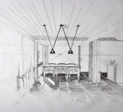 Suspension, Les Acrobates de Gras N°323 XL, bleu/intérieur blanc, Ø22cm, H22cm - DCW éditions Paris