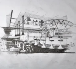 Suspension, Les Acrobates de Gras N°323 XL, cuivre brut/intérieur cuivre brut, Ø32cm, H23cm - DCW éditions Paris