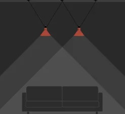 Suspension*DCW éditions Paris Suspension, Les Acrobates de Gras N°324, , Ø26cm, H21,6cm - rouge/intérieur blanc