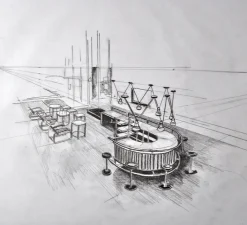 Suspension*DCW éditions Paris Suspension, Les Acrobates de Gras N°324, , Ø26cm, H21,6cm - rouge/intérieur blanc