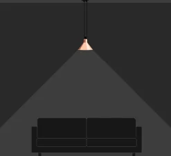 Suspension*DCW éditions Paris Suspension, Les Acrobates de Gras N°322, , Ø26cm, H21,6cm - cuivre/cuivre intérieur