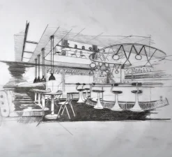 Suspension*DCW éditions Paris Suspension, Les Acrobates de Gras N°322, , Ø26cm, H21,6cm - cuivre/cuivre intérieur