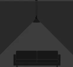 Suspension*DCW éditions Paris Suspension, Les Acrobates de Gras N°322, , Ø32cm, H23cm - noir/intérieur blanc