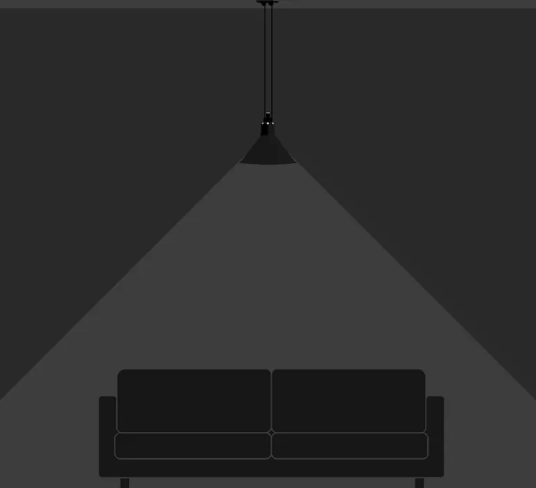 Suspension*DCW éditions Paris Suspension, Les Acrobates de Gras N°322, , Ø32cm, H23cm - noir/intérieur blanc