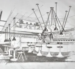 Suspension*DCW éditions Paris Suspension, Les Acrobates de Gras N°322, , Ø32cm, H23cm - noir/intérieur blanc