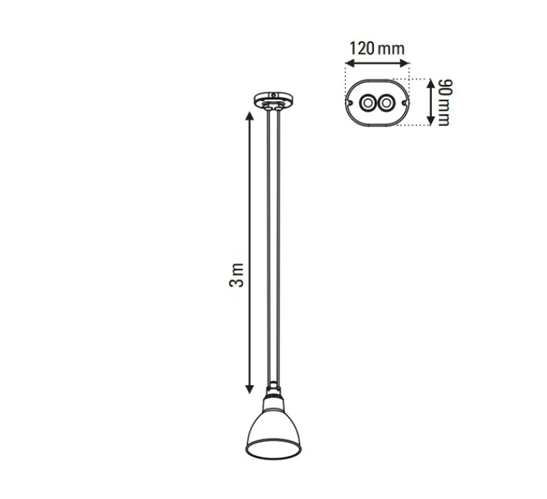 Suspension*DCW éditions Paris Suspension, Les Acrobates de Gras N°322, , Ø32cm, H23cm - noir/intérieur blanc