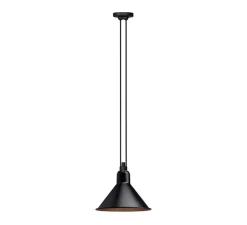 Suspension, Les Acrobates de Gras N°322, noir/intérieur cuivre, Ø26cm, H21,6cm - DCW éditions Paris