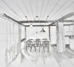 Suspension, Les Acrobates de Gras N°323, rouge/intérieur blanc, Ø26cm, H21,6cm - DCW éditions Paris