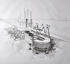 Suspension, Les Acrobates de Gras N°323, noir/intérieur cuivre, Ø26cm, H21,6cm - DCW éditions Paris