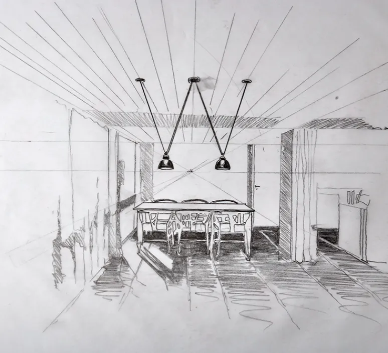 Suspension*DCW éditions Paris Suspension, Les Acrobates de Gras N°324, , Ø32cm, H23cm - noir/intérieur blanc