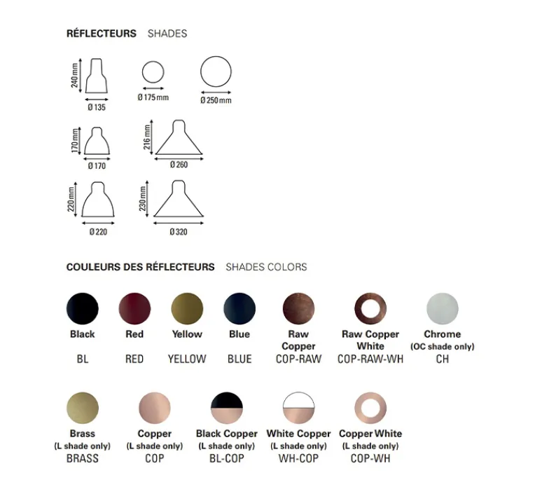 Suspension*DCW éditions Paris Suspension, Les Acrobates de Gras N°324, , Ø32cm, H23cm - noir/intérieur blanc