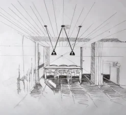 Suspension*DCW éditions Paris Suspension, Les Acrobates de Gras N°323, , Ø32cm, H23cm - noir/intérieur blanc