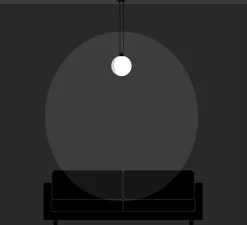 Suspension, Les Acrobates de Gras N°322, opalin, Ø25cm, H25cm - DCW éditions Paris